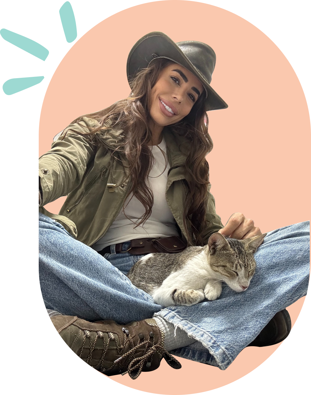 Founder with cats